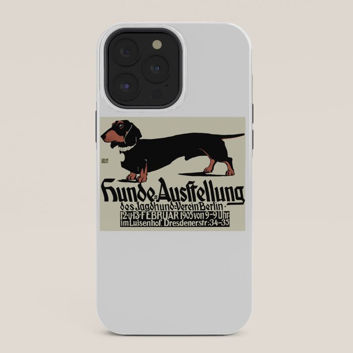 1905 German Dog Show Dachshund Poster iPhone Case
