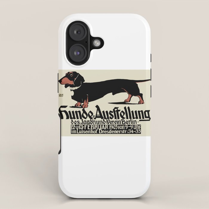 1905 German Dog Show Dachshund Poster iPhone Case