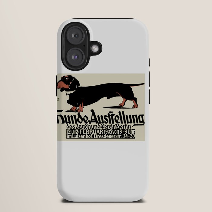 1905 German Dog Show Dachshund Poster iPhone Case