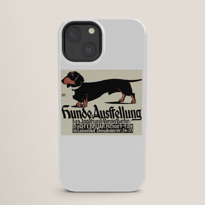 1905 German Dog Show Dachshund Poster iPhone Case