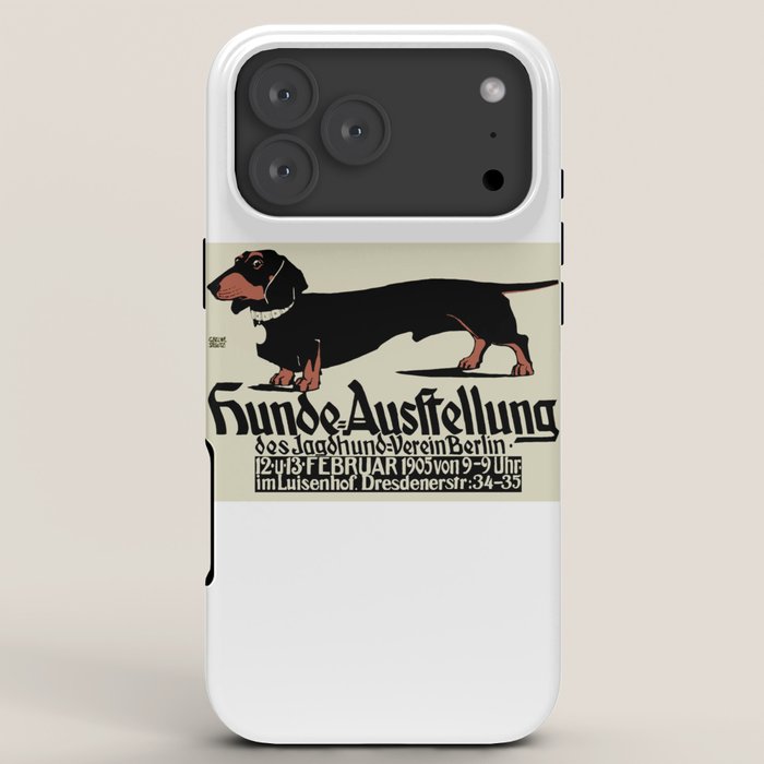 1905 German Dog Show Dachshund Poster iPhone Case