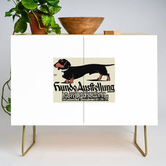 1905 German Dog Show Dachshund Poster Credenza