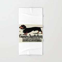 1905 German Dog Show Dachshund Poster Bath Towel