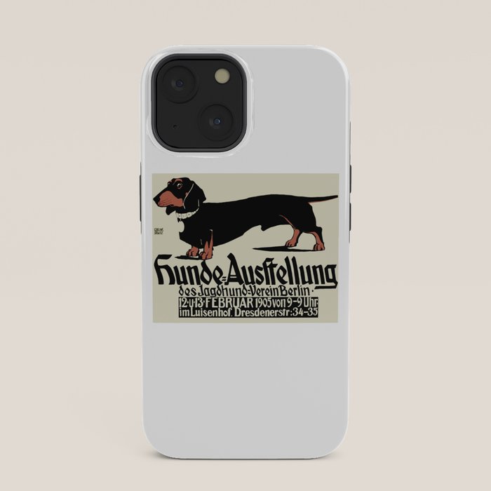 1905 German Dog Show Dachshund Poster iPhone Case