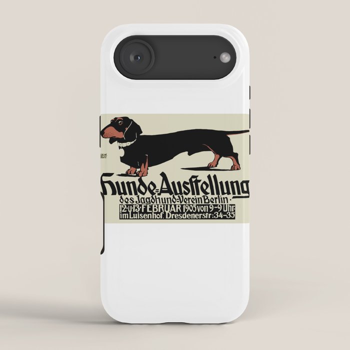 1905 German Dog Show Dachshund Poster iPhone Case