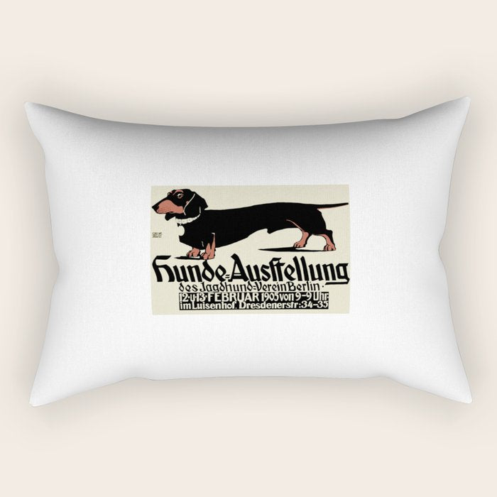 1905 German Dog Show Dachshund Poster Rectangular Pillow