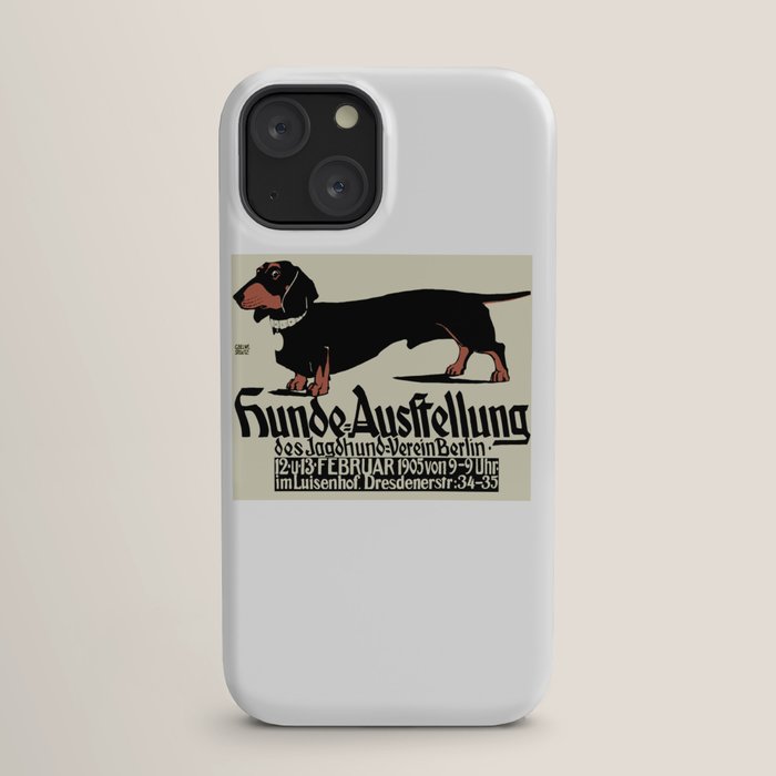 1905 German Dog Show Dachshund Poster iPhone Case