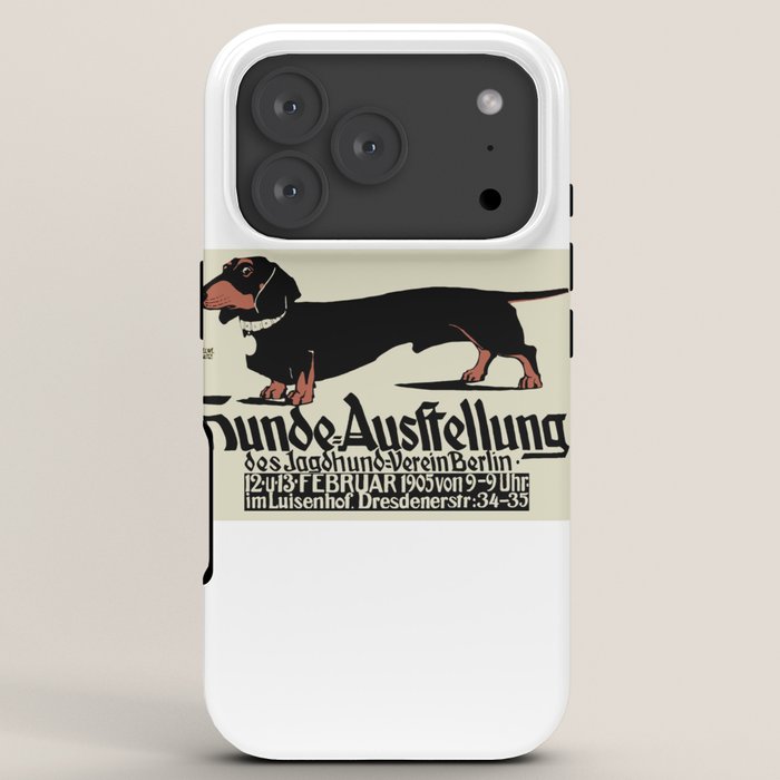 1905 German Dog Show Dachshund Poster iPhone Case