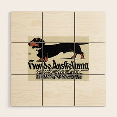 1905 German Dog Show Dachshund Poster Wood Wall Art