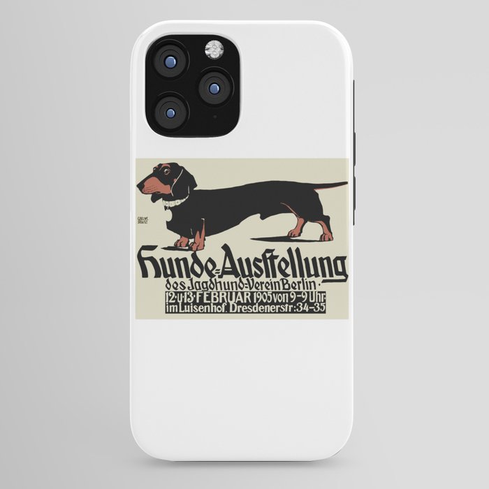1905 German Dog Show Dachshund Poster iPhone Case