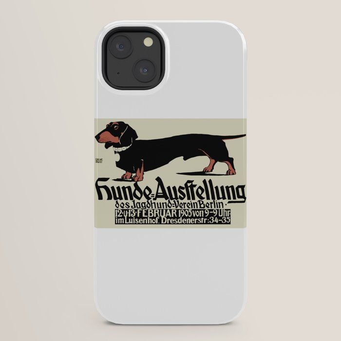 1905 German Dog Show Dachshund Poster iPhone Case