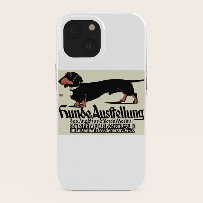 1905 German Dog Show Dachshund Poster iPhone Case