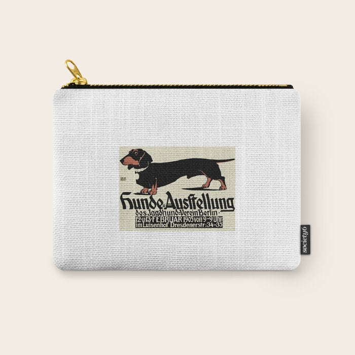 1905 German Dog Show Dachshund Poster Carry All Pouch