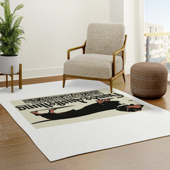 1905 German Dog Show Dachshund Poster Rug
