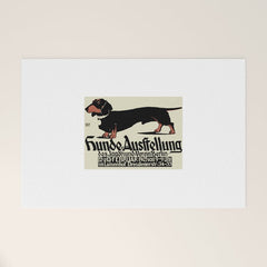 1905 German Dog Show Dachshund Poster Welcome Mat