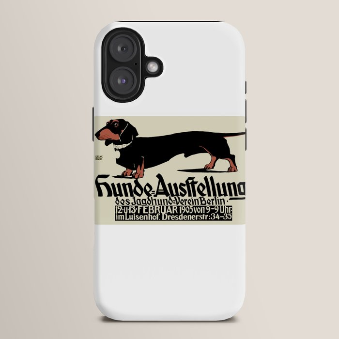 1905 German Dog Show Dachshund Poster iPhone Case