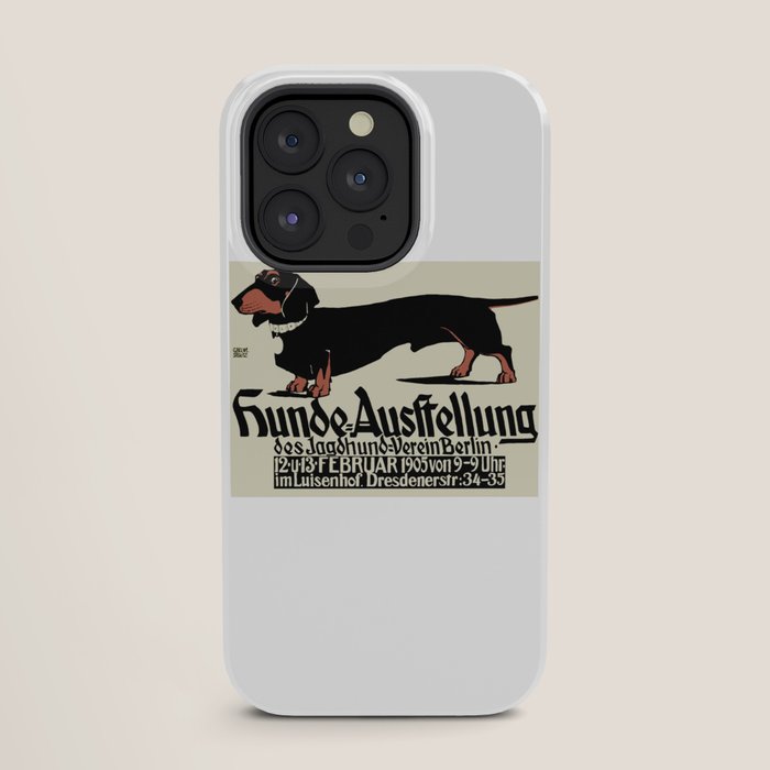 1905 German Dog Show Dachshund Poster iPhone Case