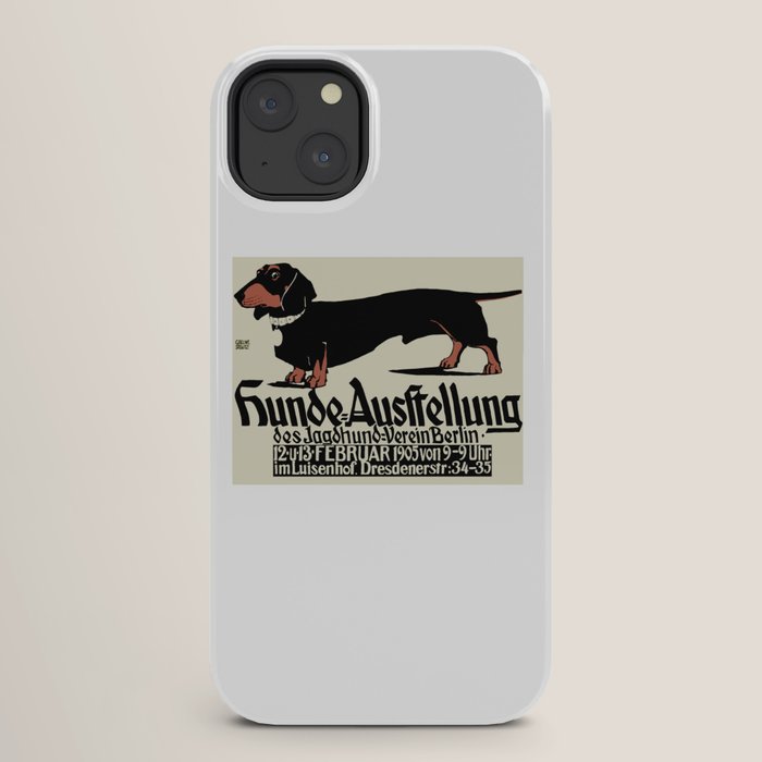 1905 German Dog Show Dachshund Poster iPhone Case
