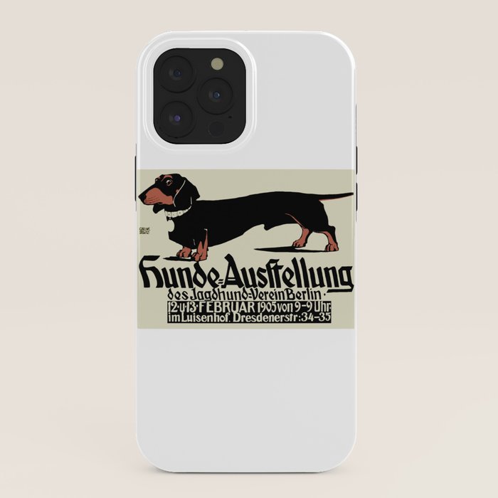 1905 German Dog Show Dachshund Poster iPhone Case