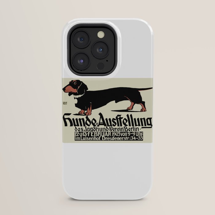 1905 German Dog Show Dachshund Poster iPhone Case