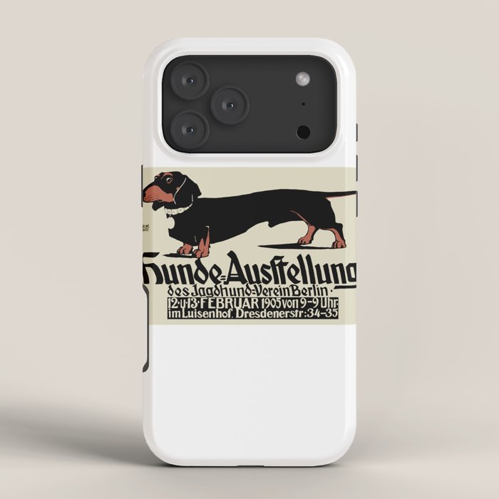 1905 German Dog Show Dachshund Poster iPhone Case