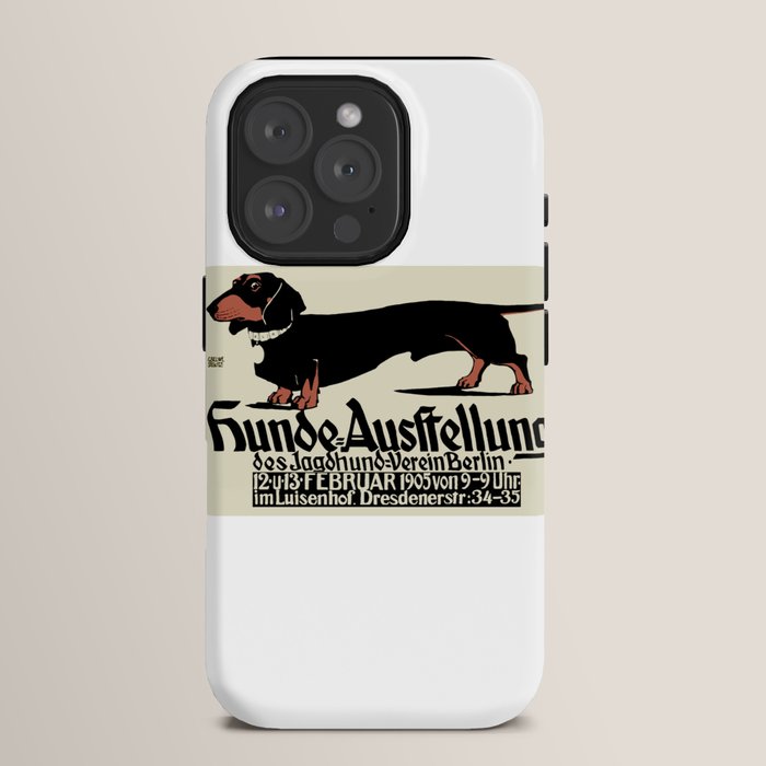 1905 German Dog Show Dachshund Poster iPhone Case