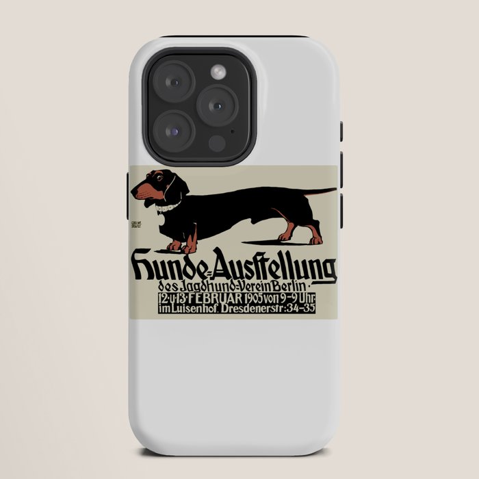 1905 German Dog Show Dachshund Poster iPhone Case