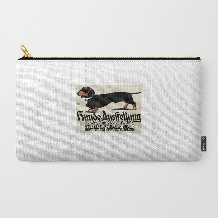 1905 German Dog Show Dachshund Poster Carry All Pouch