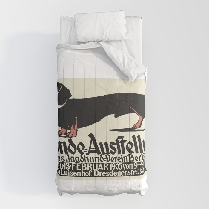 1905 German Dog Show Dachshund Poster Comforter
