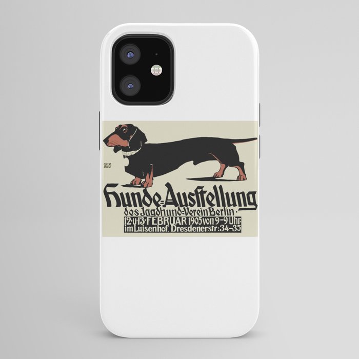 1905 German Dog Show Dachshund Poster iPhone Case