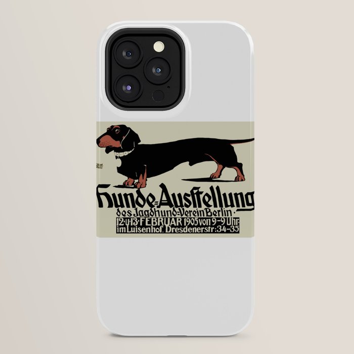 1905 German Dog Show Dachshund Poster iPhone Case