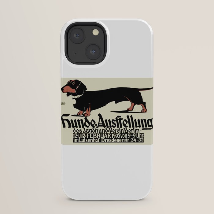 1905 German Dog Show Dachshund Poster iPhone Case