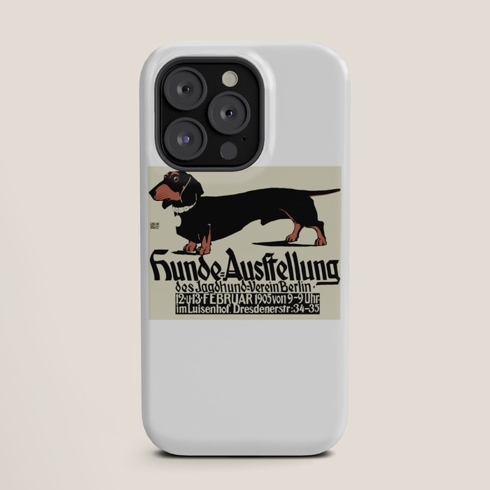 1905 German Dog Show Dachshund Poster iPhone Case