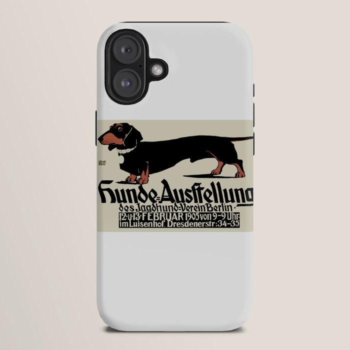 1905 German Dog Show Dachshund Poster iPhone Case