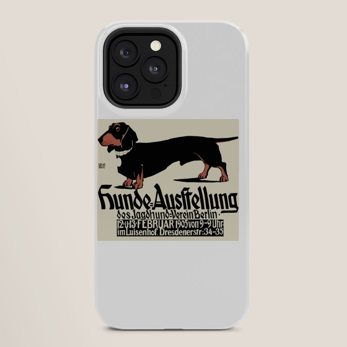 1905 German Dog Show Dachshund Poster iPhone Case