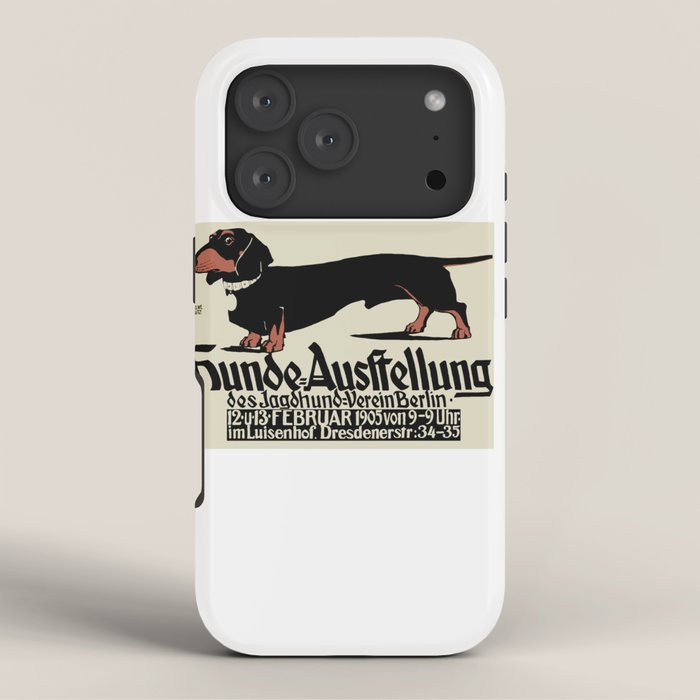 1905 German Dog Show Dachshund Poster iPhone Case