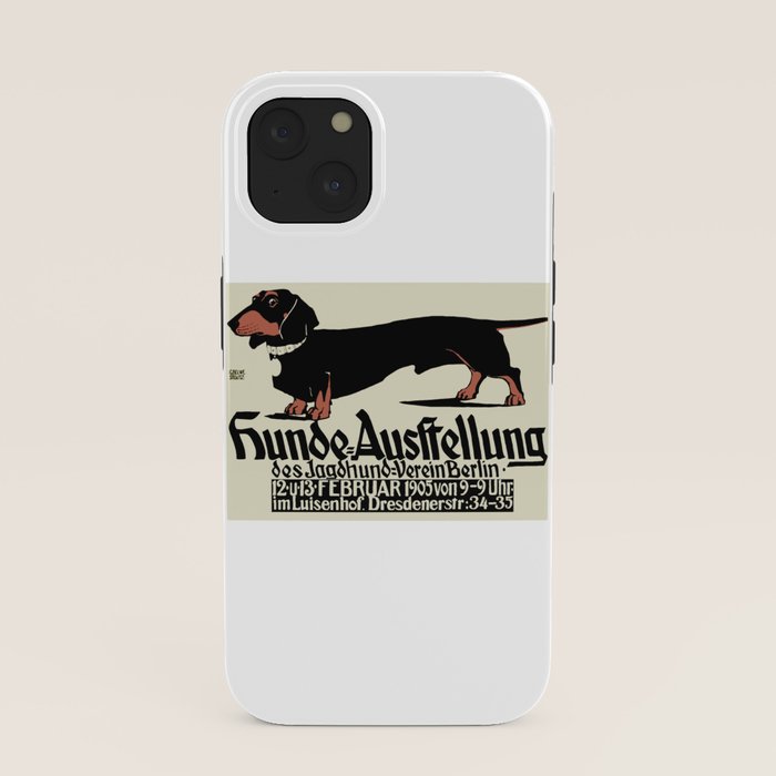 1905 German Dog Show Dachshund Poster iPhone Case