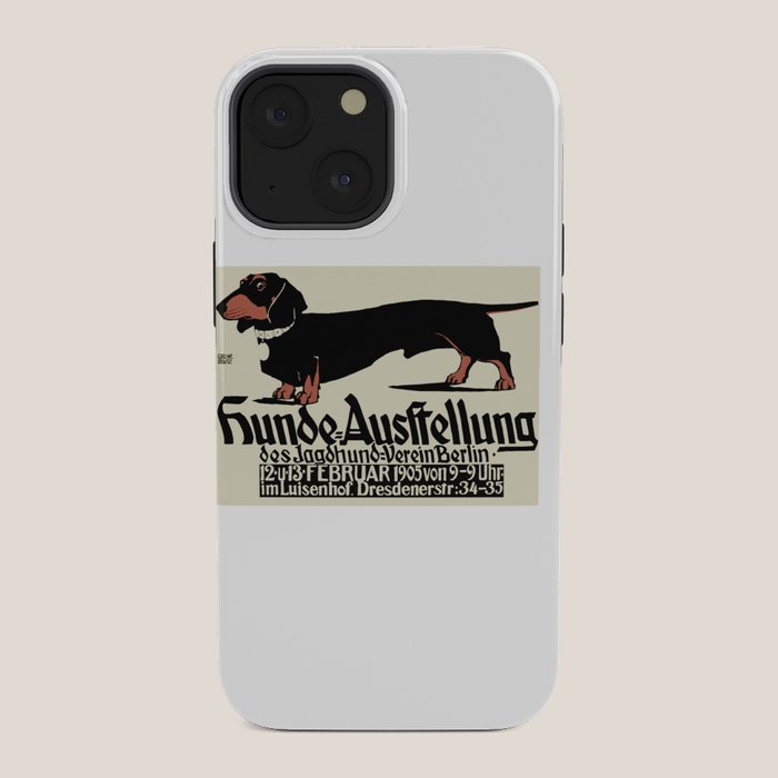 1905 German Dog Show Dachshund Poster iPhone Case