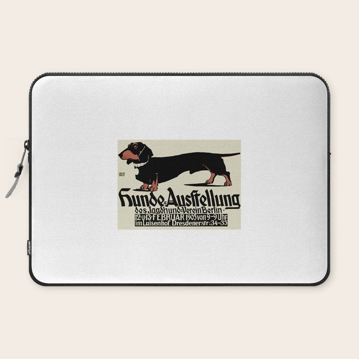 1905 German Dog Show Dachshund Poster Laptop Sleeve