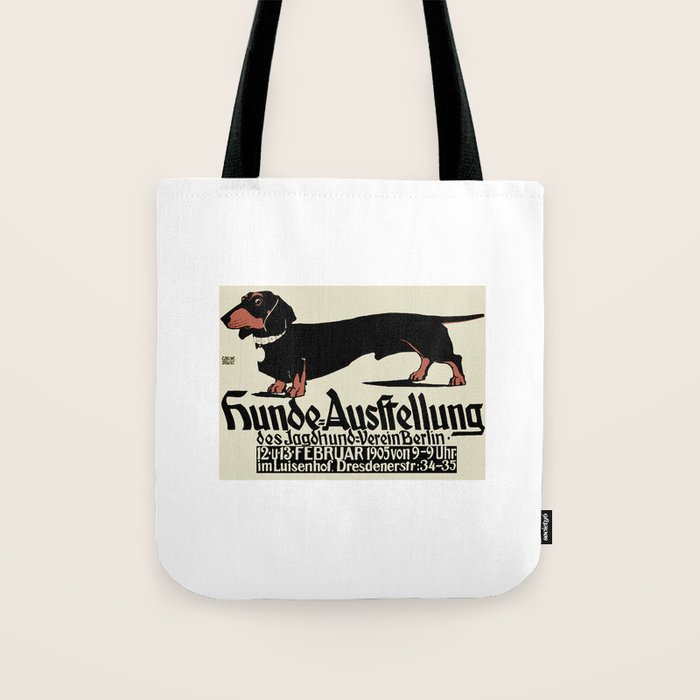 1905 German Dog Show Dachshund Poster Tote Bag