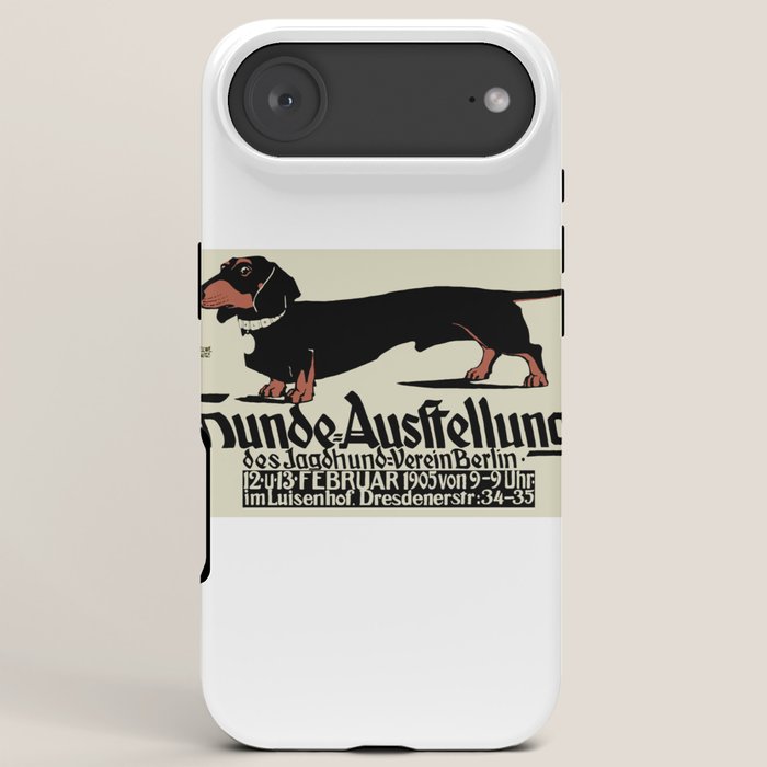 1905 German Dog Show Dachshund Poster iPhone Case