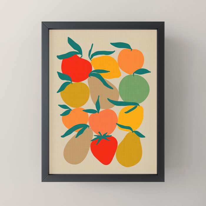 2025 RETRO FRUIT MARKET CALENDAR Mini Art Print