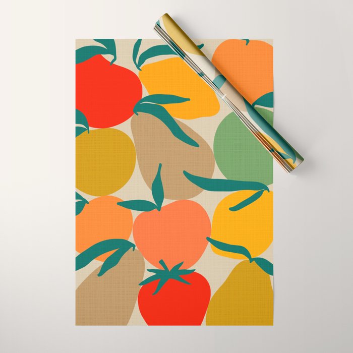 2025 RETRO FRUIT MARKET CALENDAR Wrapping Paper
