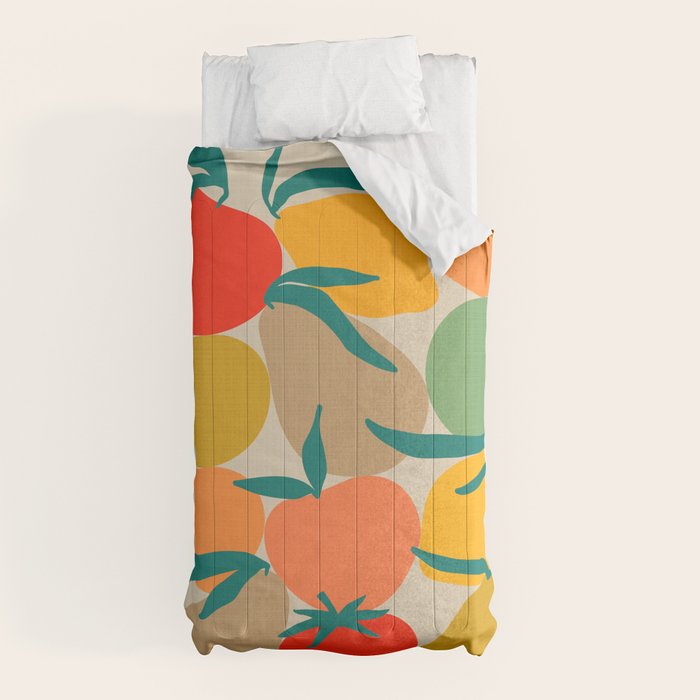 2025 RETRO FRUIT MARKET CALENDAR Comforter