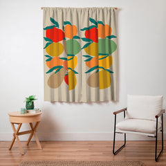 2025 RETRO FRUIT MARKET CALENDAR Window Curtain