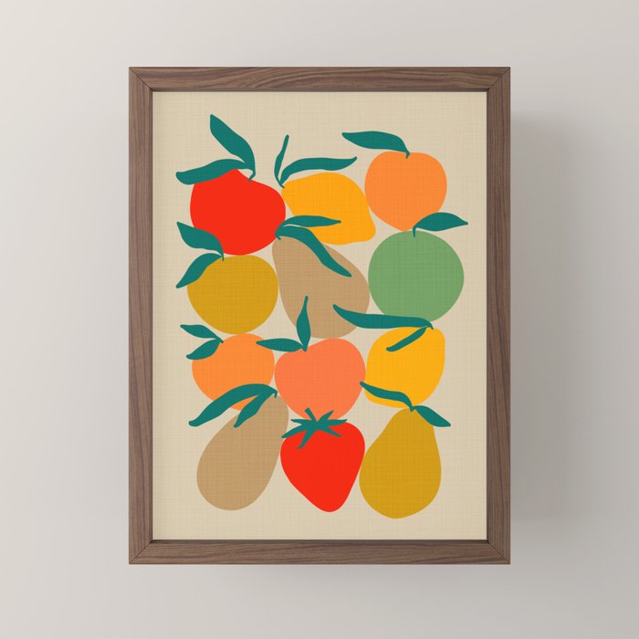2025 RETRO FRUIT MARKET CALENDAR Mini Art Print
