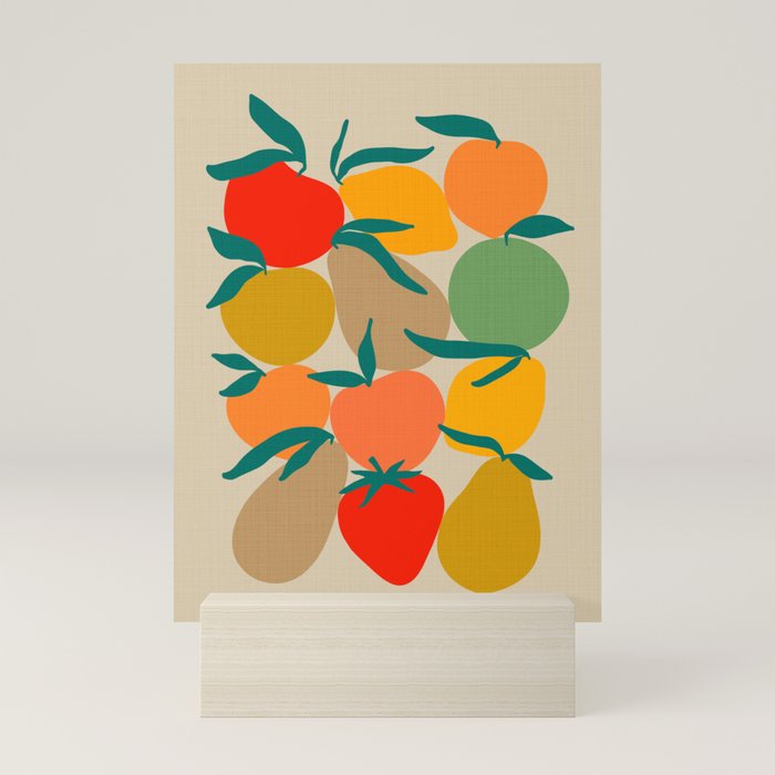 2025 RETRO FRUIT MARKET CALENDAR Mini Art Print