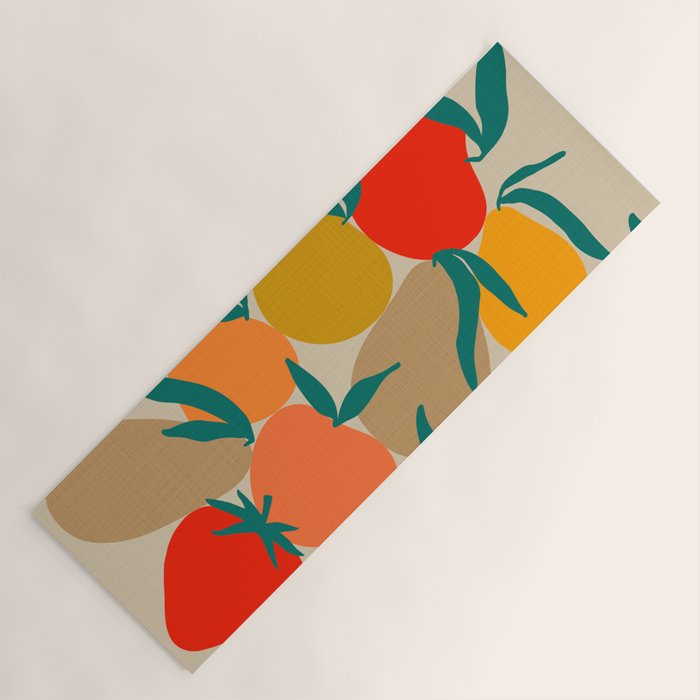 2025 RETRO FRUIT MARKET CALENDAR Yoga Mat