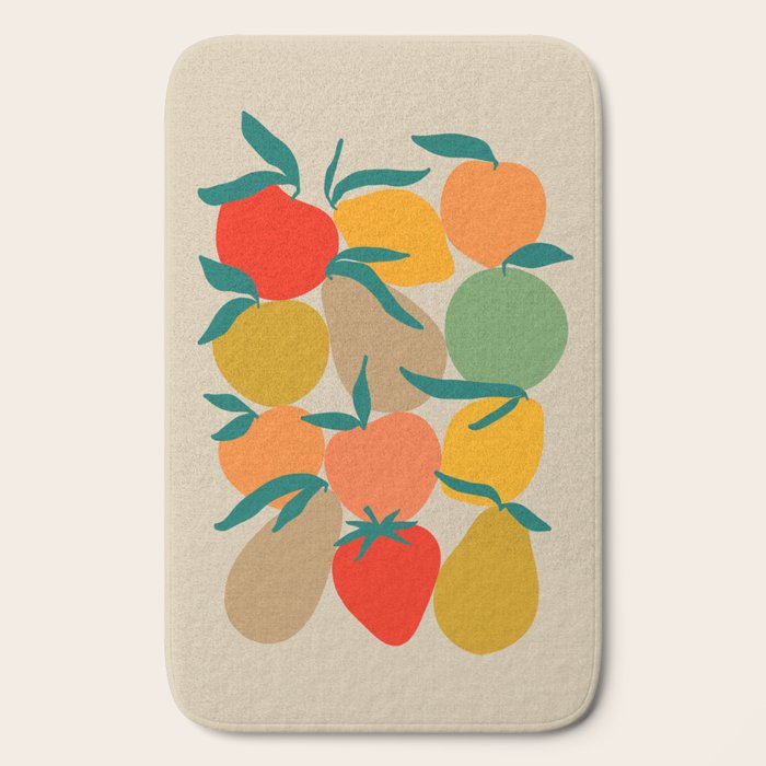 2025 RETRO FRUIT MARKET CALENDAR Bath Mat