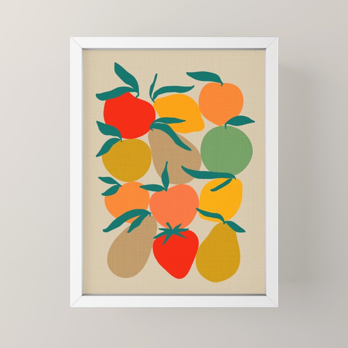 2025 RETRO FRUIT MARKET CALENDAR Mini Art Print